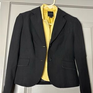 The Limited Black Blazer with Yellow Interior